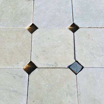 Antique marble square floor