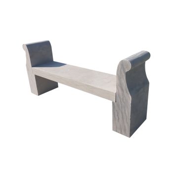 New classic grey stone bench