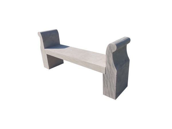 New classic grey stone bench