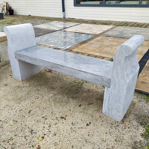 classic grey limestone bench at our premise BCA