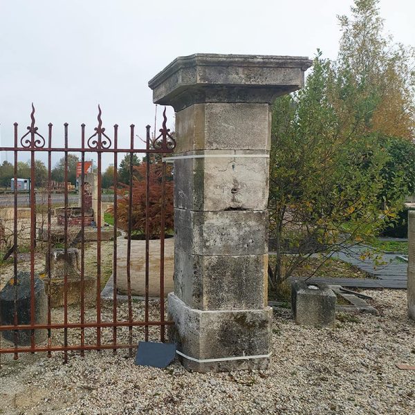 French limestone column antique