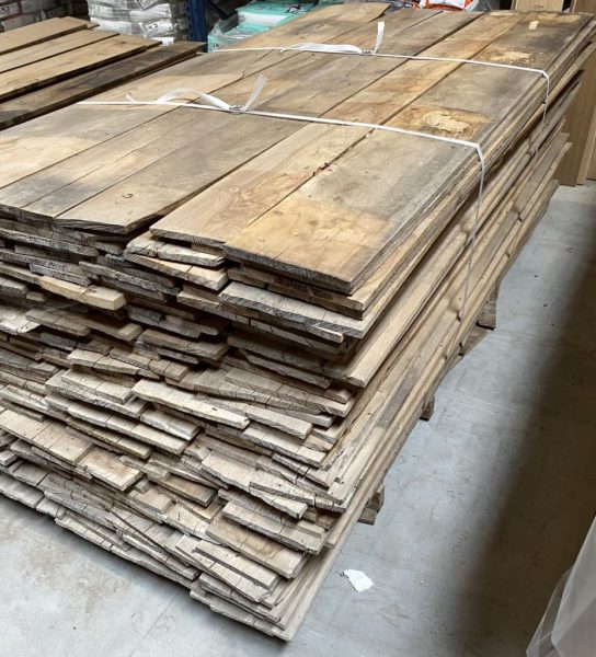 Stock of elm boards