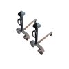 Old andirons with diamond tops