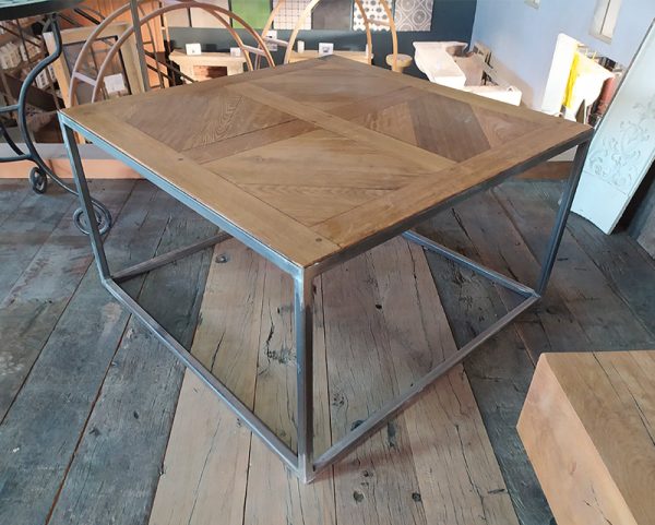 Antique oak panel top of the table