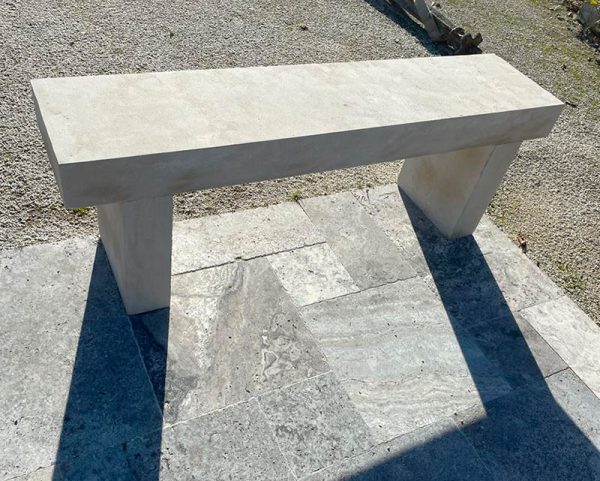 Beige limestone contemporary benches