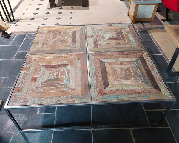 coffee table with vintage teak