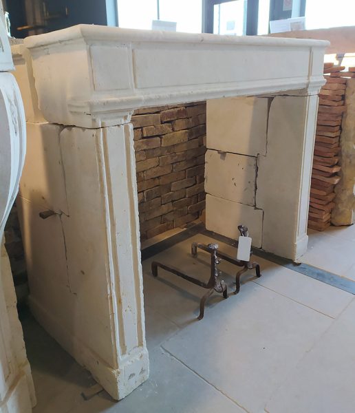 Fireplace in limestone from France la rochelle