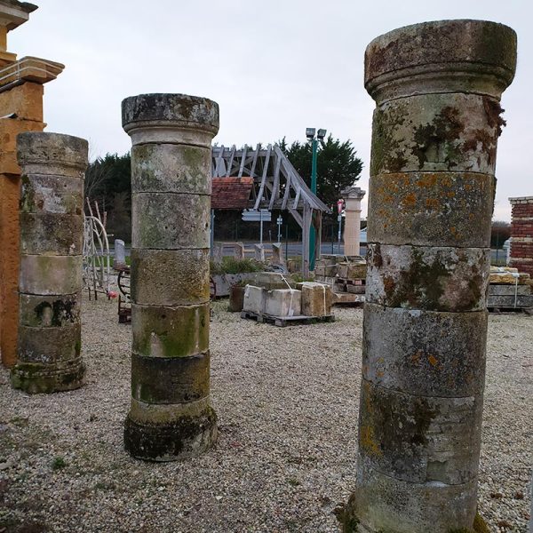 Job lot three limestone column