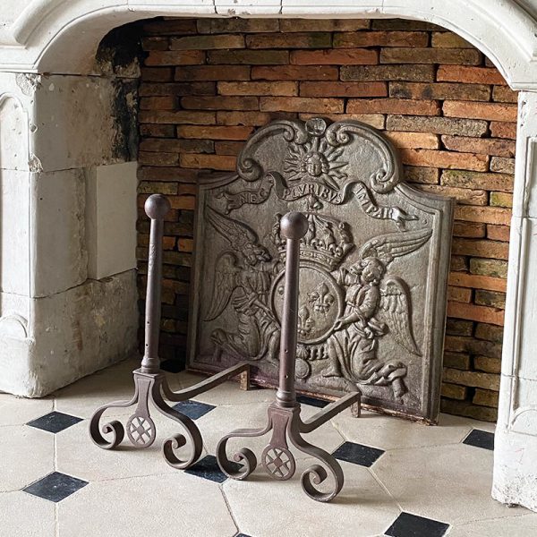 Monumental forged andirons
