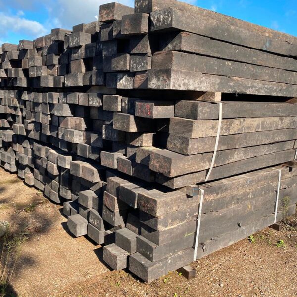 Reclaimed railway sleepers azobe hardwood