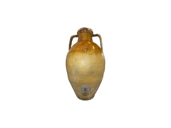 Medium size antique glazed italian amphora