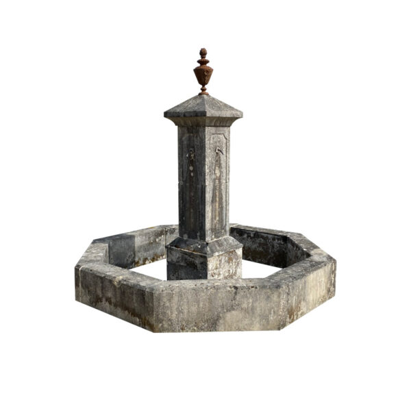 Antique octogonal pool fountain