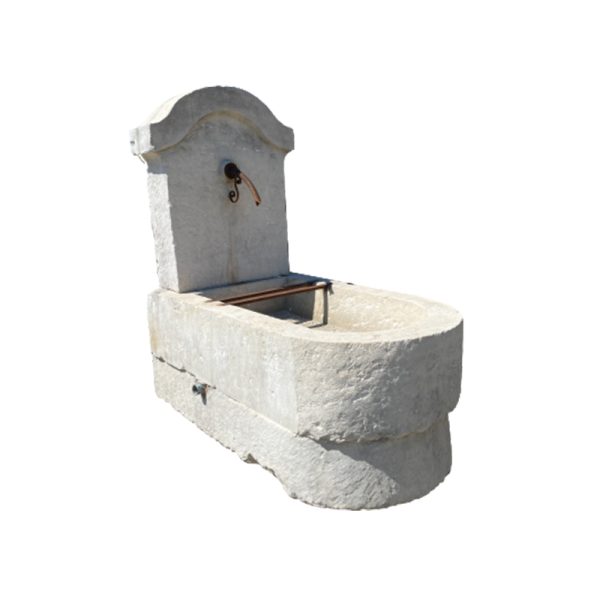 Antique limestone pool fountain