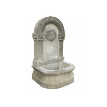 Antique limestone wall fountain