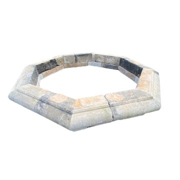 Octagonal antique limestone pool