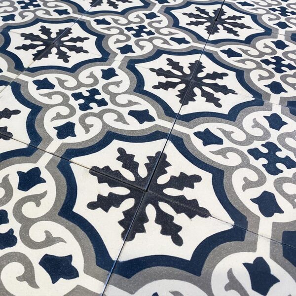 Flower celeste cement tiles