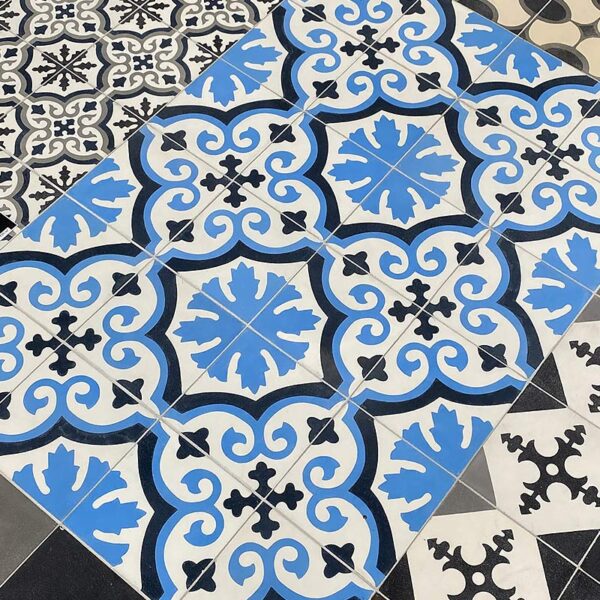 Model cement tiles