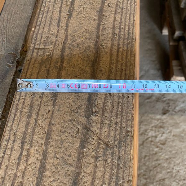 Width of the long pine floor
