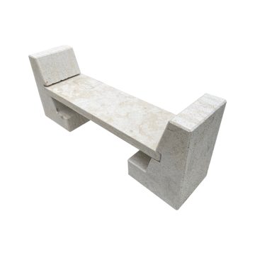 Modern beige mera limestone bench