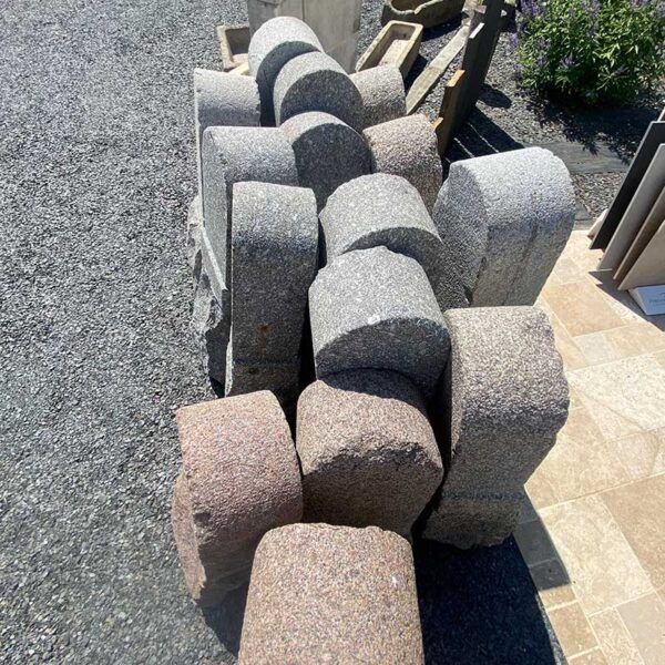 Antique milestone bollards