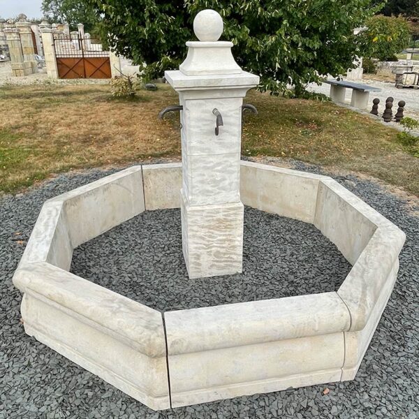 Octagonal pool fountain in 280 cm