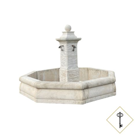 Patrimoine limestone fountain with water feature