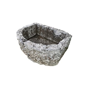 Antique limestone trough curved