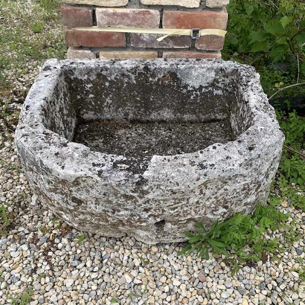 Antique french limestone trough