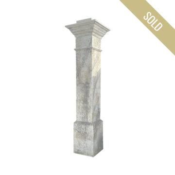monumental limestone gate pillars