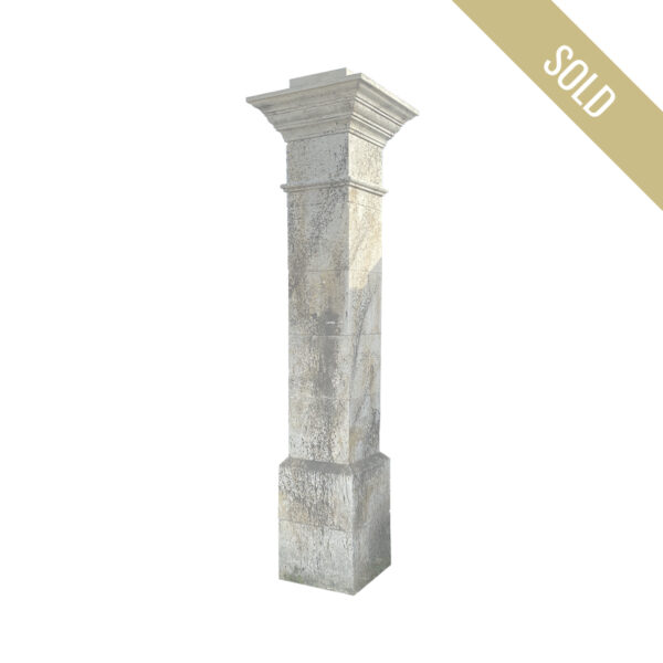 monumental limestone gate pillars