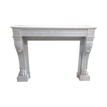 Antique carrera marble fireplace
