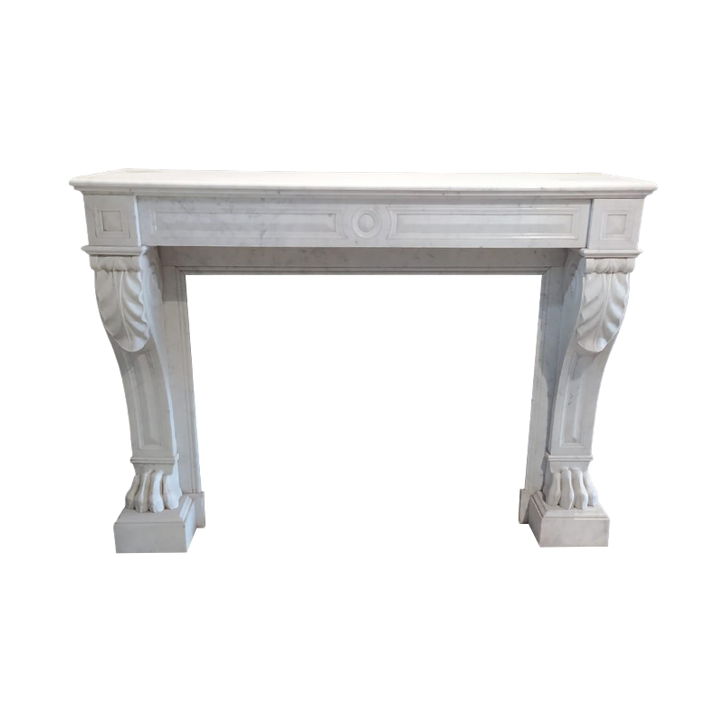 Antique Carrera Marble fireplace | BCA Antique Material
