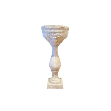 Antique limestone stoup