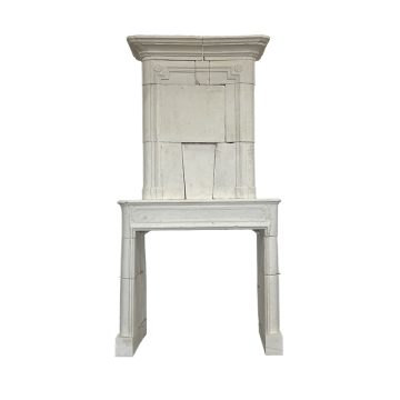 Small fireplace with overmantel