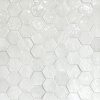 Snow white hexagon bejmat tiles