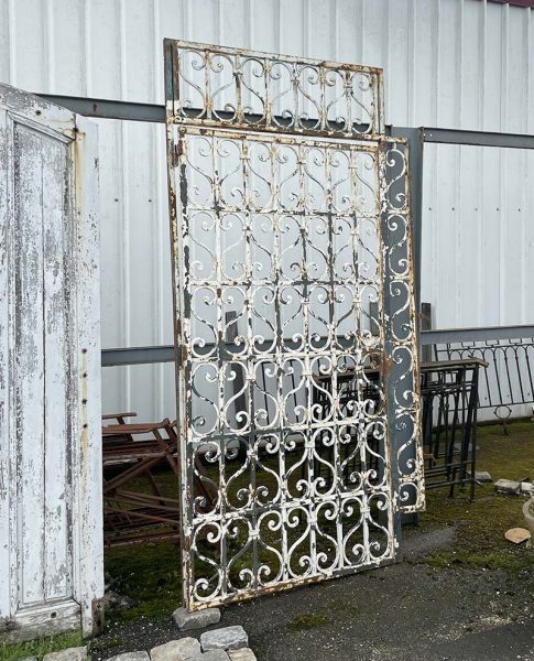 Antique wrought iron steel doorway