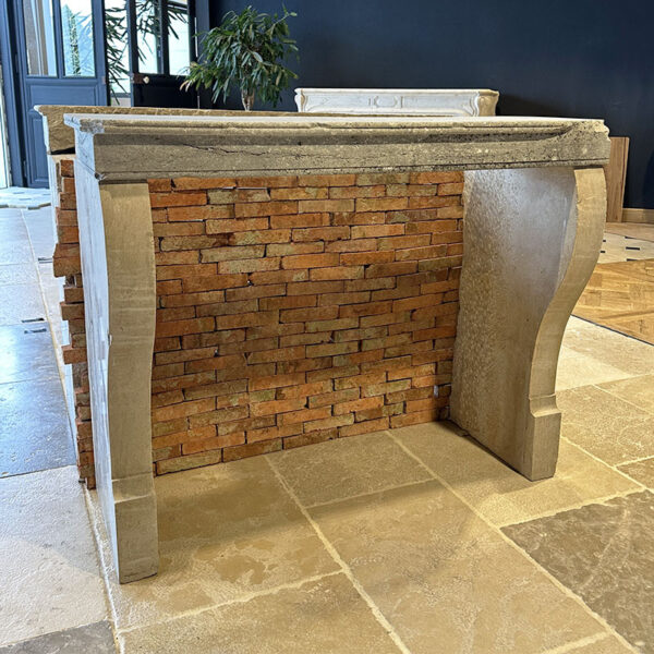 Bourgogne limestone fireplace