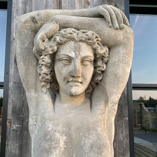 Antique limestone statue