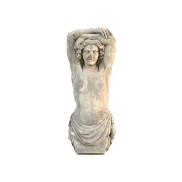 Antique limestone female statue