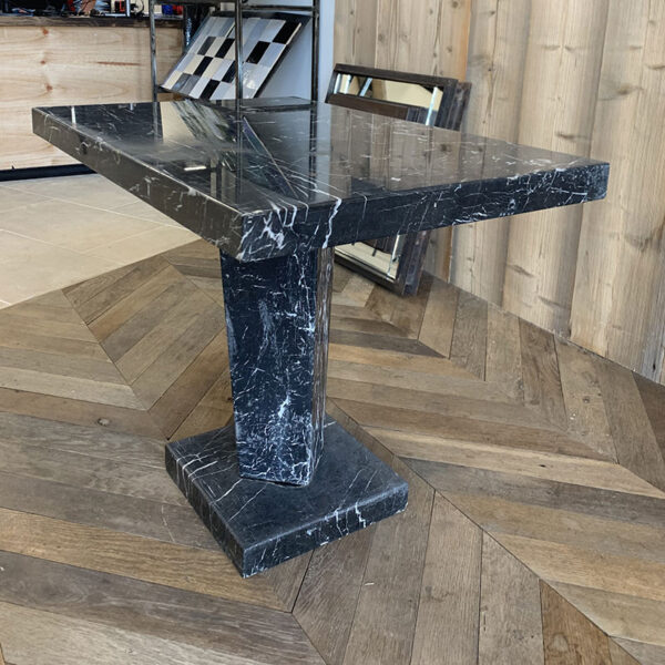 Nero Marquina marble table black