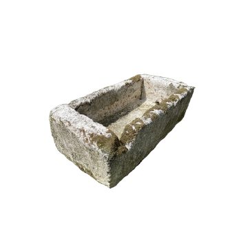 Heavyweight antique limestone horse trough