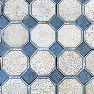 Antique blue white tiles