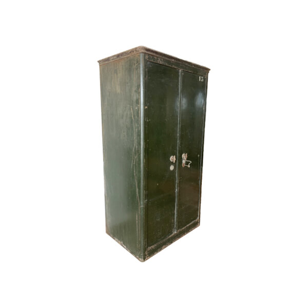 Antique bank cupboard in metal