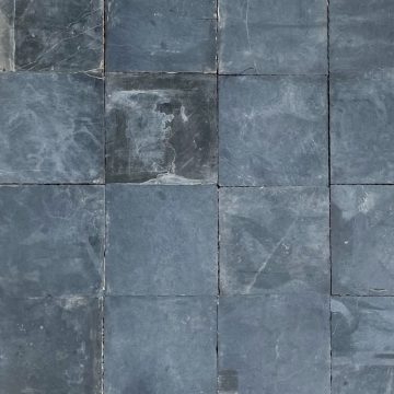 Antique black limestone square floor