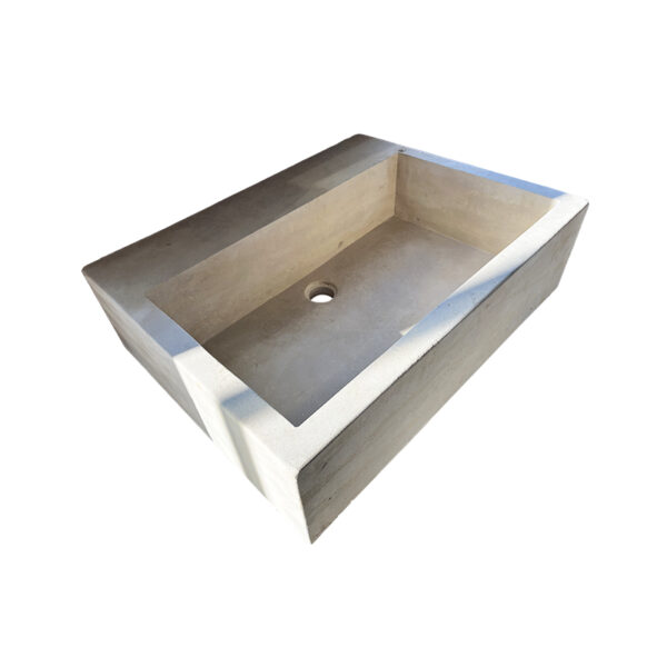 Beige mera stone sink washbasin