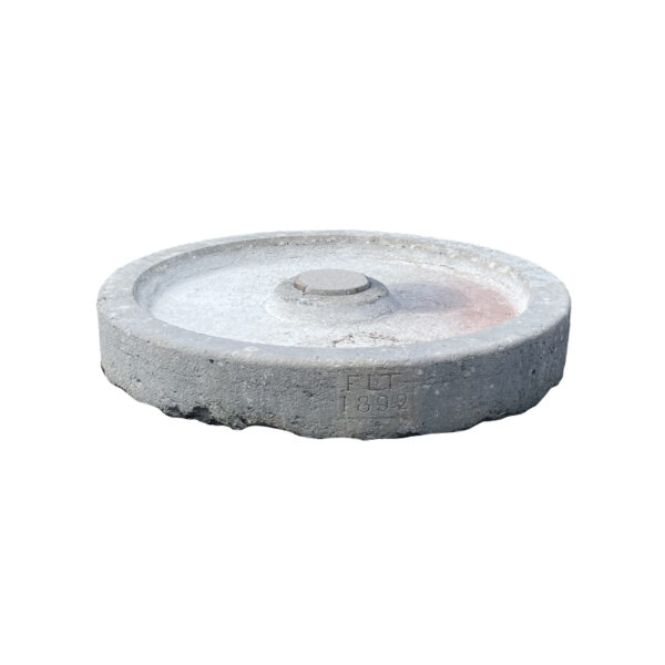 Circular antique shallow stone pool