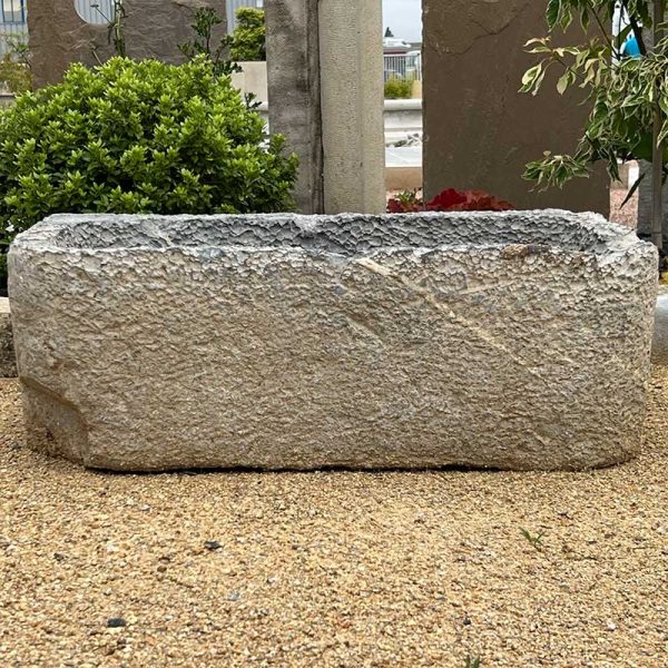 Authentic antique blue stone trough - versatile and weathered