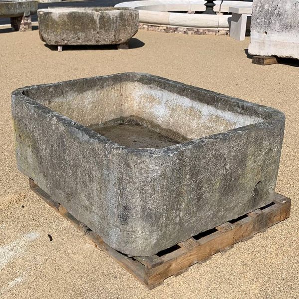 Large « centre-piece » Blue Stone trough outside