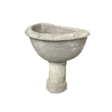 Antique limestone stoup or font