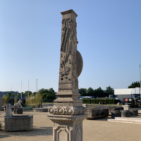 Antique stone obelisk at BCA